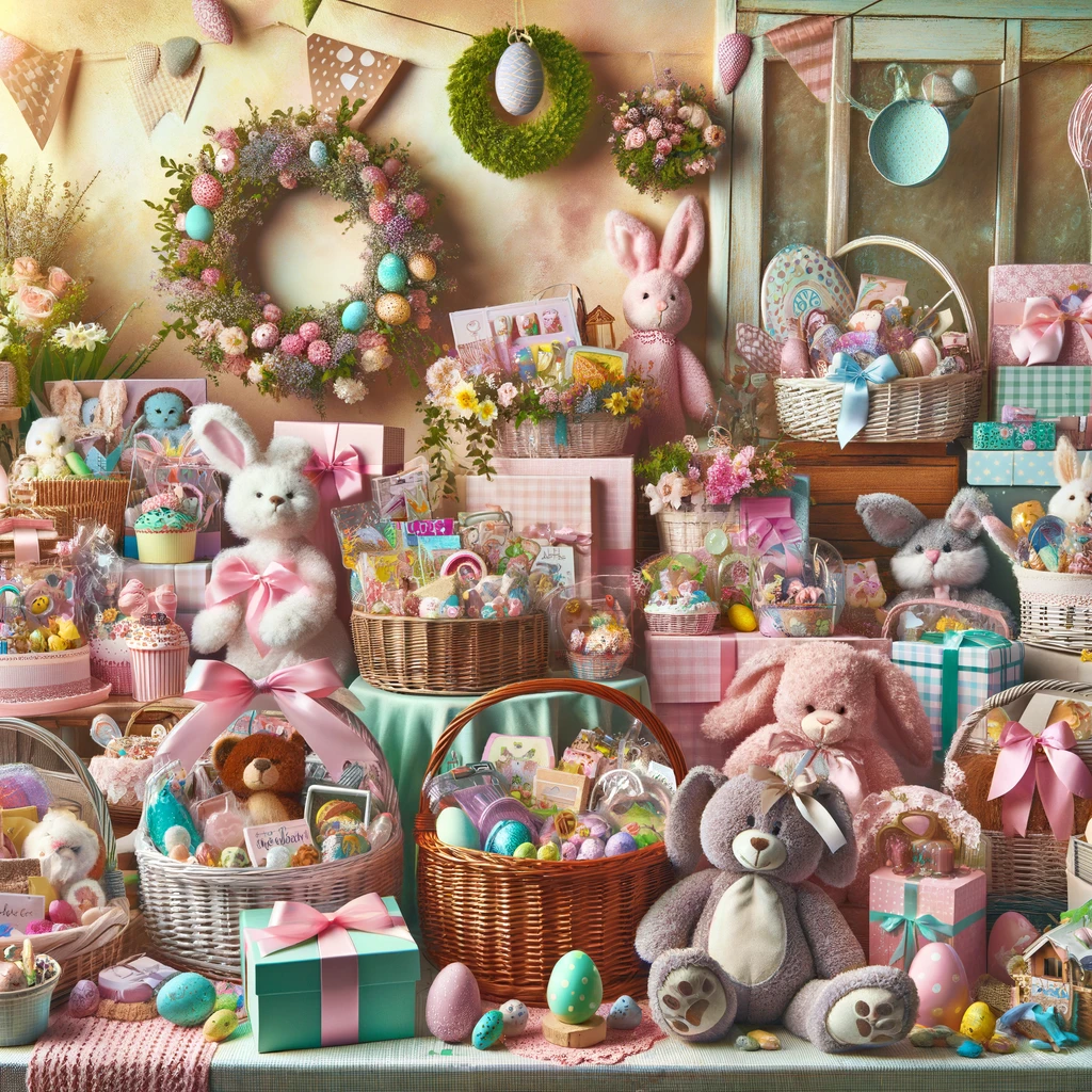 Easter essentials basket and decorations