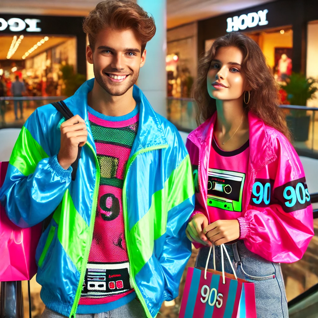 90s Fashion Style Neon Windbreakers Tracksuits