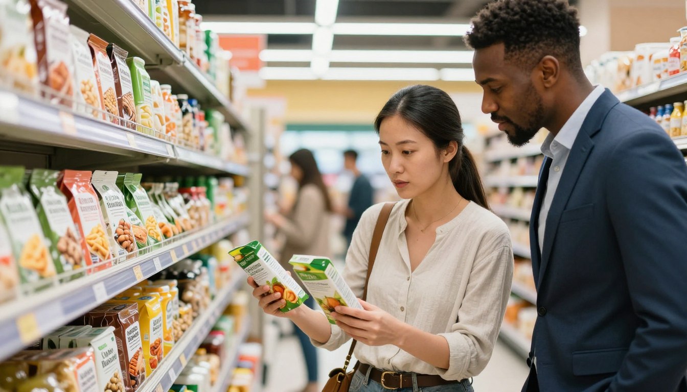 Practical label comparison methods in the grocery aisle